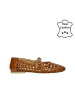 Bullboxer Leder-Ballerinas in Cognac
