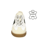 Bullboxer Leren sneakers wit/beige/donkergroen