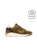 Bullboxer Leder-Sneakers in Cognac/ Dunkelblau