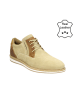 Bullboxer Leder-Schnürschuhe in Beige/ Cognac
