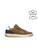 Bullboxer Leren sneakers cognackleurig/donkerblauw
