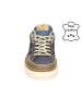 Bullboxer Leder-Sneakers in Dunkelblau/ Braun