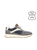 Bullboxer Leder-Sneakers in Grau/ Dunkelblau
