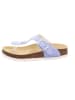 superfit Leren teenslippers blauw/zilverkleurig
