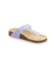 superfit Leren teenslippers blauw/zilverkleurig