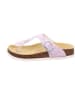 superfit Leren teenslippers paars/zilverkleurig