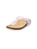 superfit Leren teenslippers paars/zilverkleurig