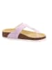 superfit Leren teenslippers paars/zilverkleurig