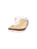 superfit Leren teenslippers wit/zilverkleurig