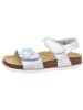 superfit Leder-Sandalen in Hellblau/ Silber