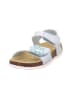 superfit Leder-Sandalen in Hellblau/ Silber