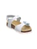 superfit Leder-Sandalen in Hellblau/ Silber