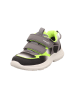 superfit Leder-Sneakers "Rush" in Grau/ Schwarz/ Gelb