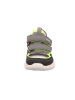 superfit Leder-Sneakers "Rush" in Grau/ Schwarz/ Gelb