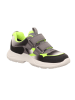 superfit Leder-Sneakers "Rush" in Grau/ Schwarz/ Gelb