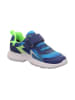 superfit Leder-Sneakers "Rush" in Grün/ Hellblau/ Dunkelblau