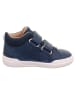 superfit Leren barefootenkellaarzen "Superfree" donkerblauw/wit