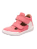 superfit Barfuß Leder-Halbsandalen "Superfree" in Pink/ Weiß