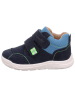 superfit Leder-Stiefeletten "Whaley" in Dunkelblau/ Hellblau