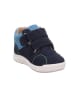 superfit Leder-Sneakers "Whaley" in Dunkelblau/ Hellblau
