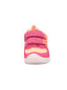 superfit Barfuß Leder-Sneakers "Trace" in Pink/ Gelb