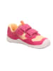 superfit Barfuß Leder-Sneakers "Trace" in Pink/ Gelb