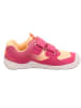 superfit Barfuß Leder-Sneakers "Trace" in Pink/ Gelb