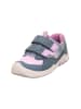 superfit Leren barefootsneakers "Trace" grijs/lichtroze