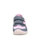 superfit Leren barefootsneakers "Trace" grijs/lichtroze