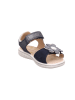 superfit Leder-Sandalen "Sparkle" in Dunkelblau/ Weiß
