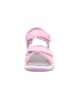 superfit Leder-Sandalen "Pebbles" in Rosa/ Lila