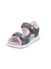 superfit Leder-Sandalen "Pebbles" in Dunkelblau/ Rosa