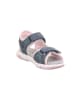superfit Leder-Sandalen "Pebbles" in Dunkelblau/ Rosa