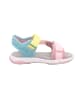 superfit Leder-Sandalen "Pebbles" in Rosa/ Hellblau/ Gelb