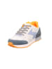 superfit Leder-Sneakers "Dash" in Weiß/ Orange/ Dunkelblau