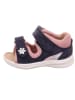 superfit Leder-Sandalen "Polly" in Dunkelblau/ Rosa