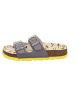 superfit Leren slippers grijs/geel