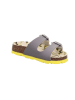 superfit Leder-Pantoletten in Grau/ Gelb