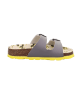 superfit Leder-Pantoletten in Grau/ Gelb