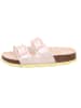 superfit Leder-Pantoletten in Rosa/ Gelb
