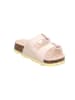 superfit Leder-Pantoletten in Rosa/ Gelb