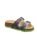 superfit Leren slippers groen/donkerblauw