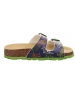 superfit Leren slippers groen/donkerblauw