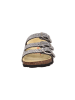 superfit Leren slippers zwart/zilverkleurig