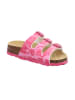superfit Leder-Pantoletten in Pink/ Rot
