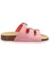 superfit Leren slippers rood/zilverkleurig