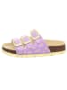 superfit Leren slippers paars/geel