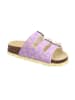 superfit Leren slippers paars/geel