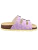 superfit Leren slippers paars/geel