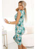 numoco Kleid in Blau/ Creme